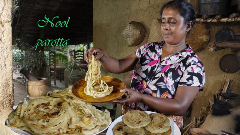 nool parotta / Indulge in the flavor of  chicken curry and thread parotta. village kitchen recipe