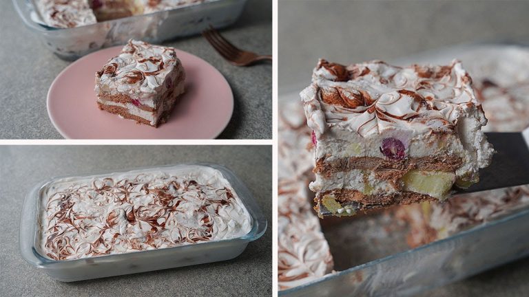 Cold Dessert Recipe | Marie Biscuit Dessert recipe | No-Bake Dessert With Biscuits & Cream | Yummy