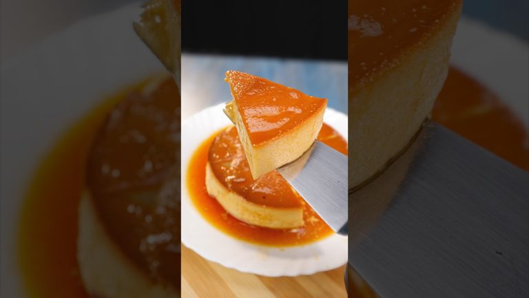 Caramel Bun Pudding 🍮  #shorts