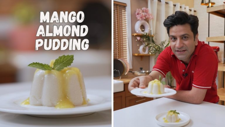 Mango Almond Pudding | No-Dairy, No-Baking Needed | Quick Eggless Dessert Recipe | Kunal Kapur