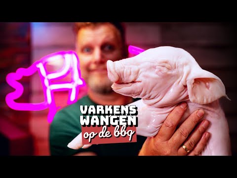 VARKENSWANGEN grillen en stoven op de houtskoolgrill