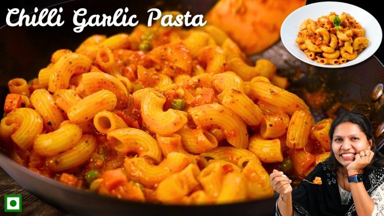 चिली गार्लिक पास्ता | Indian Style Desi Pasta Recipe | Chilli Garlic Pasta | Pasta by KabitasKitchen