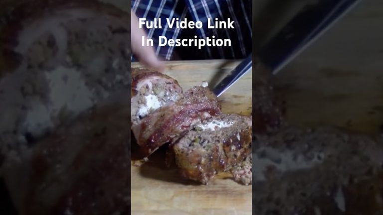 Stuffed Meatloaf Bacon Wrapped #bbq #recipe #shorts