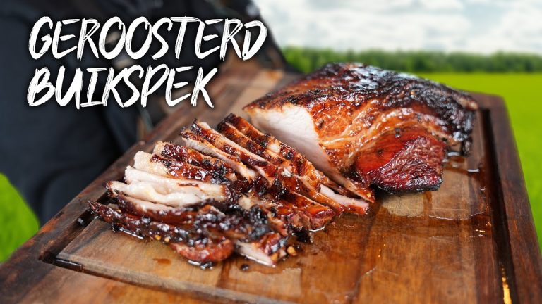Zo maak je Geroosterd BUIKSPEK op Aziatische wijze op de Kamado BBQ! 🔥🐖 | Kolenboertje