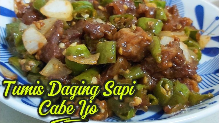 Tambahkan ini biar Tumis Daging Sapi Cabe Ijo Lebih Enak & Pedas⁉️ Resep Tumisan Simple Sehari-hari