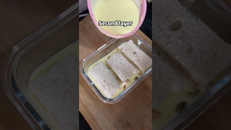 Arabian Bread Pudding | Bread Pudding Recipe at home | custard Pudding #shorts #breadpudding