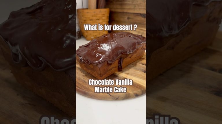 Easy Dessert Idea: Chocolate Vanilla Marble Cake #dessert #baking #homebaker