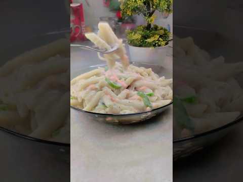 Creamy White Sauce Pasta | 15 Minute Easy Recipe | No Oven!#ytshorts#pastarecipe
