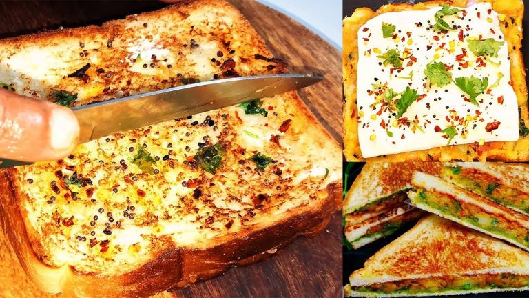 Bombay Style Potato Sandwich Grilled Bread Aaloo Nashta Easy Sandwich Quick Potato Recipe Alu Snacks
