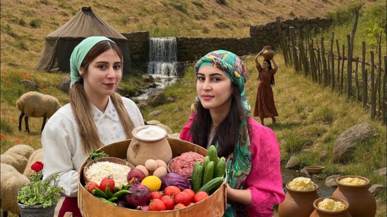 Traditional Braised Beef Rib Kebab: Village Cooking & Homemade Bread