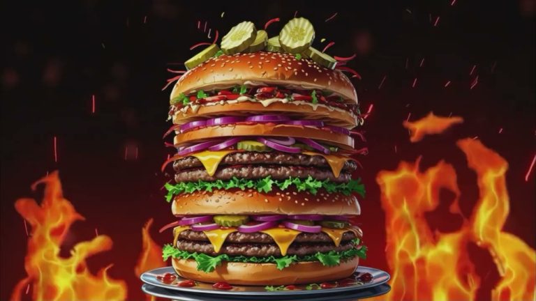 Ultimate Las Vegas Burger Recipe | Juicy Beef, Bacon & Onion Ring Explosion!