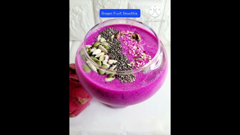 DragonFruit Smoothie Making Easy, Yummy Dragon Fruit Smoothie Recipe by Dipti #dregonfruit_smoothie