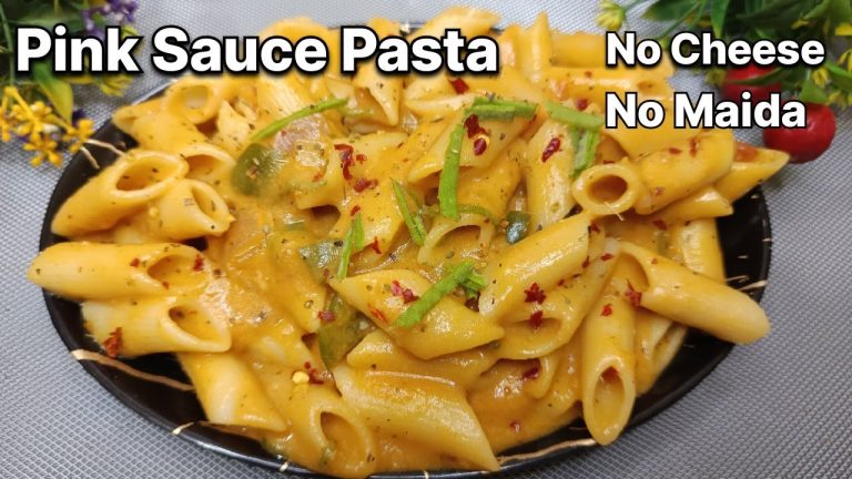 Creamy Pink Sauce Pasta Recipe Without Cheese And Maida//Easy Pasta Recipe At Home//#pasta #recipe