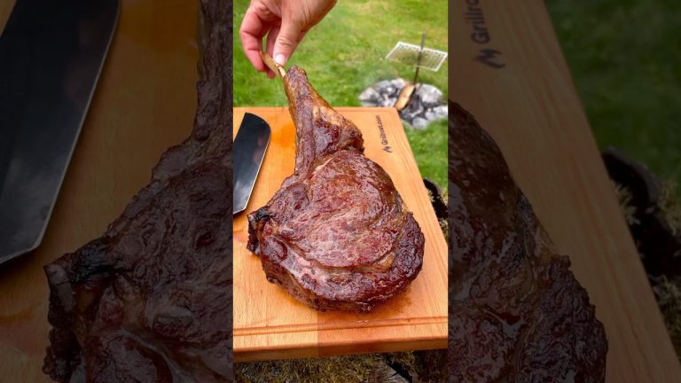 🥩 Tomahawk over the Fire 🔥 – ➡️ Too RAW🤮 or PERFECT😍⁉️