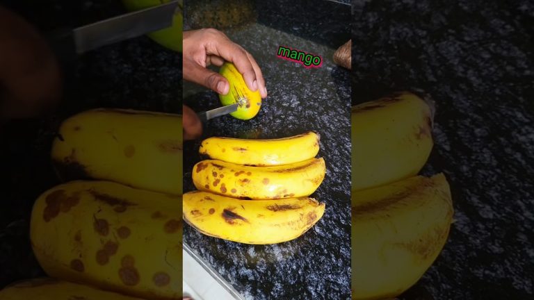 Mango + Banana 🍌+ Gud + misri Shake 😋 #shake #foodtrolly [week 02]