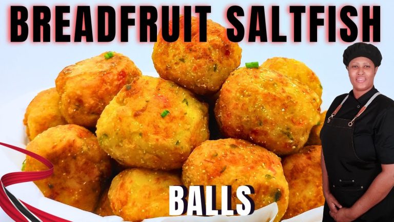 How To Make Crispy Breadfruit and Salt Fish Balls At Home!
