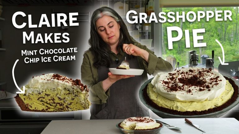 Claire Saffitz Makes Homemade Mint Chip Ice Cream Pie | Dessert Person