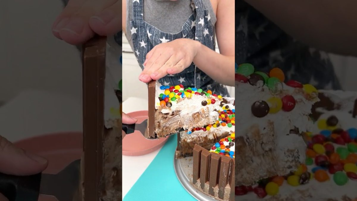 Easy no bake dessert  #recipe #easyrecipe #dessert #icecream #kitkats #chocolate #cake