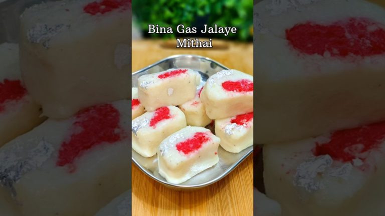 Bina Gas Jalaye mithai | Milk Powder Sweet Recipe #milkbread #burfi #sweetbread #recipe