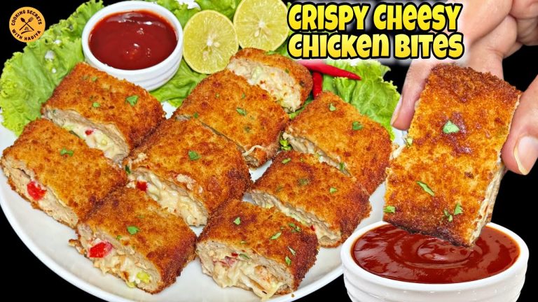 Crispy Cheesy Chicken Bites | Easy & Unique Snack for Kids Lunchbox & Parties