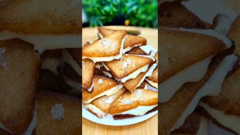 Custard Bread Malai Toast | Milk Powder Sweet Recipe #milkbread #bread #custard #recipe