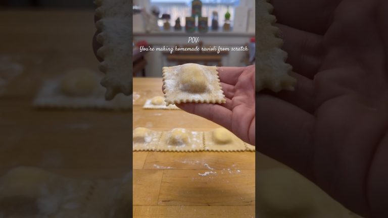 How to make homemade ravioli from scratch… #pasta #shorts