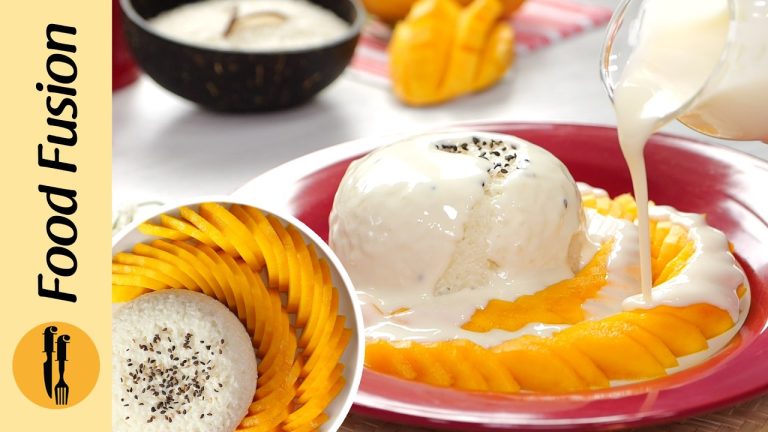 Creamy Mango Sticky Rice Dessert Recipe by Food Fusion