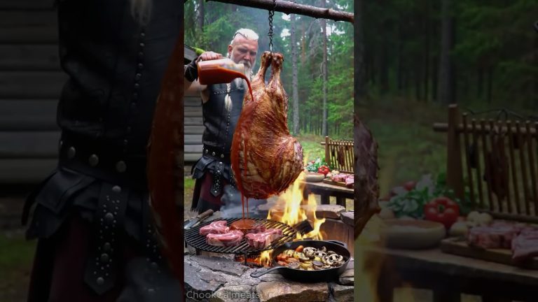 Savage Sauce Soaks – Primitive Fire Feast! #wildcooking #outdoorcooking #campfirecooking