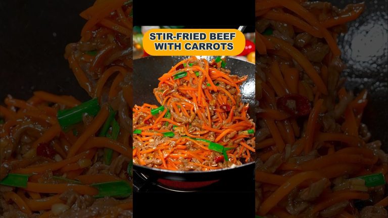Tasty Recipes😋How to Make Stir-fried Beef & Carrot Shreds! #shorts #beef #chinesefood #yum