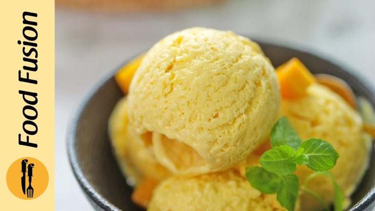 Homemade Peshawari Mango Ice cream Recipe by Food Fusion