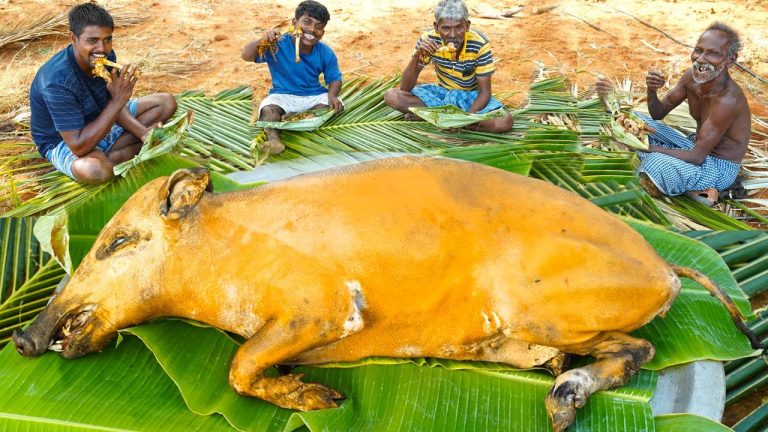 WILD MONSTER PORK RECIPE | VILLAGE FAMOUS HEALTHY FOOD | Grandpa One Man Show
