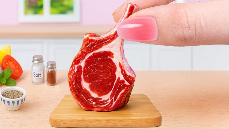 Amazing Miniature Cooking Beef Recipe 🥩 How to Make Slow-Cooked Beef Ribs with Red Wine Sauce