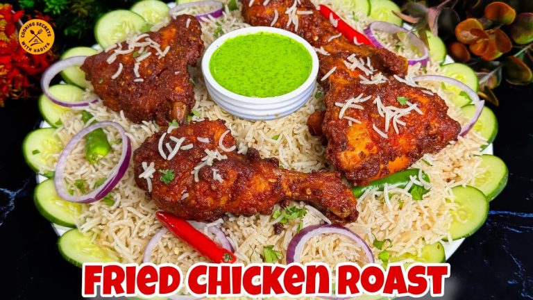 The Perfect Fried Chicken Recipe| Chicken Roast Recipe With Aromatic Rice | Crispy Chicken Fry
