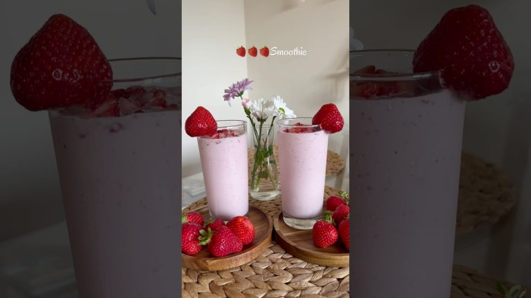 Strawberry smoothie #smoothie #smoothie recipes #healthylifestyle #healthyfood