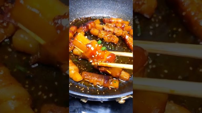 BACON WRAPPED CRUNCH BOMBS! Crispy Potato Rods + Smoky Bacon #chinesefood #easycooking