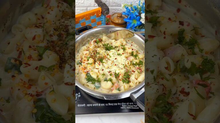 10 Min White Sauce Pasta Recipe without Cheese 💞