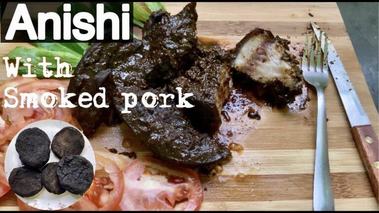Anishi | Smoked pork cook with anishi (Ak shi takong anishi den asoba) | Naga Kitchen