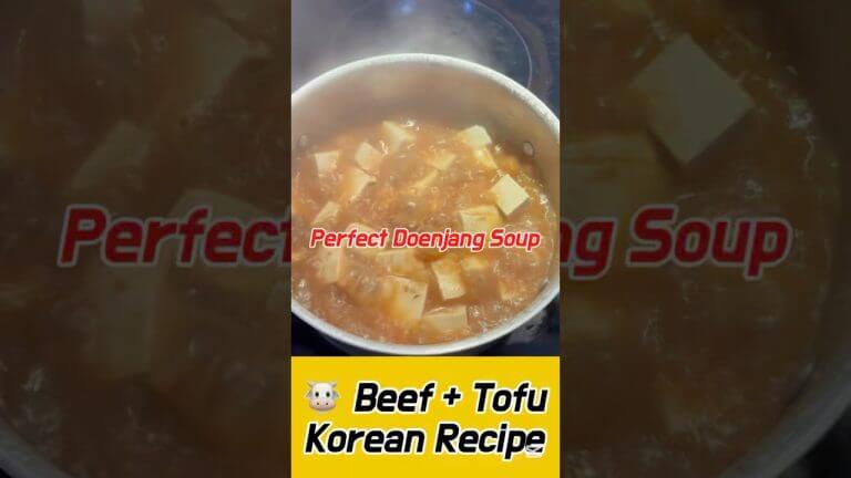 🥣 Korean Doenjang Soup in Kazakhstan?! Beef & Tofu Recipe 🇰🇿 Cooking Doenjang-guk