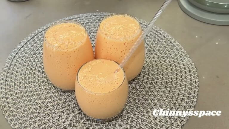 How to make Papaya Smoothie Recipe – Creamy | Healthy & Naturally Sweetened ! No Sugar Added