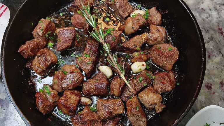 STEAK BITES | Garlic Butter Steak Bites Recipe | Quick Dinner Recipe For 2