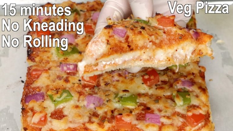 15 minutes Veg Pizza Recipe | Vegetable Bread Pizza at Home
