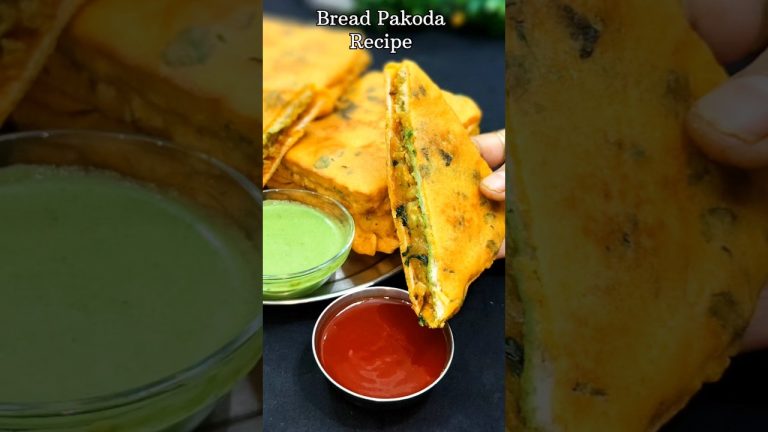 Bread Pakoda Recipe | easy breakfast recipes #shorts #bread #pakora  #recipe