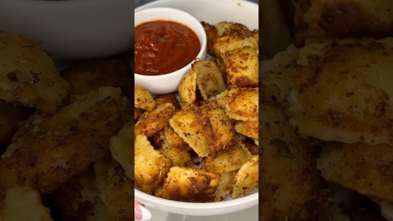 viral fried ravioli chips recipe 🍝 #shorts #cooking #recipe #easyrecipe #snacks #pasta #food