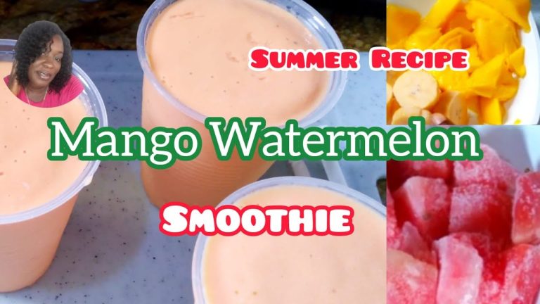 Summer Mango Watermelon Smoothie|Thick Refreshing Watermelon & Banana Smoothie Recipe|Mango Smoothie