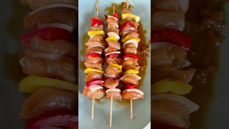 The BEST BBQ Chicken Kebabs on the Traeger Grill