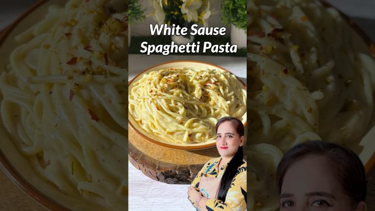 Trending White Sause Spaghetti Pasta Recipe #recipe #shorts