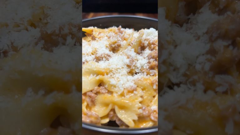 🔥Creamy Sweet Italian Sausage Pasta in 15 Mins! | Easy Weeknight Dinner #shorts #quickrecipe #pasta