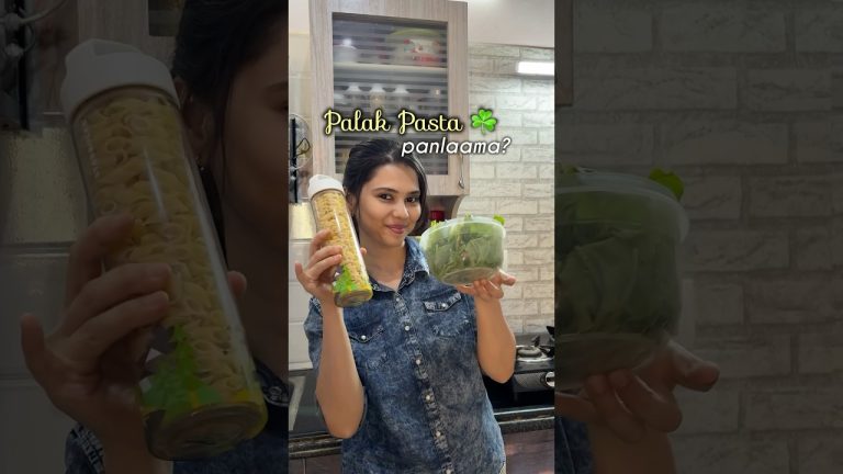 MiniVlog 36 🌸 Palak Pasta ☘️A Quick & Healthy Pasta Recipe #tamilyoutuber #tamilshorts #pastarecipe