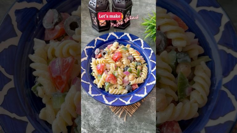 Cold pasta salad 😋 | Healthy salad recipe #iftarrecipe #ramadanrecipes