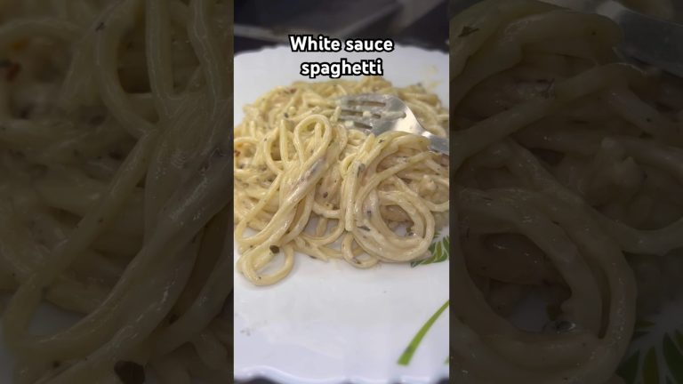 Super Cheesy Spaghetti Pasta 🍝 | White Sauce Spaghetti Recipe | #viral #pasta  #youtubeshorts